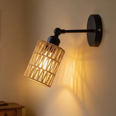Applique murale rotin | Naturel Chaleureux - Design Rêver