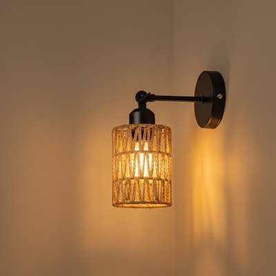 Applique murale rotin | Naturel Chaleureux - Design Rêver