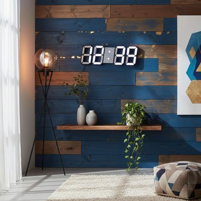 Horloge murale numérique | LED ultra-lisible - Design Rêver