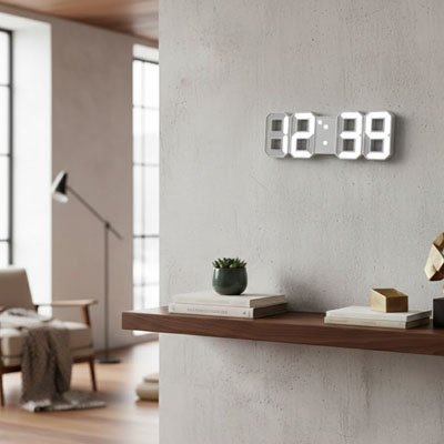 Horloge murale numérique | LED ultra-lisible - Design Rêver