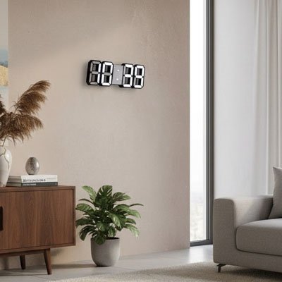 Horloge murale numérique | LED ultra-lisible - Design Rêver